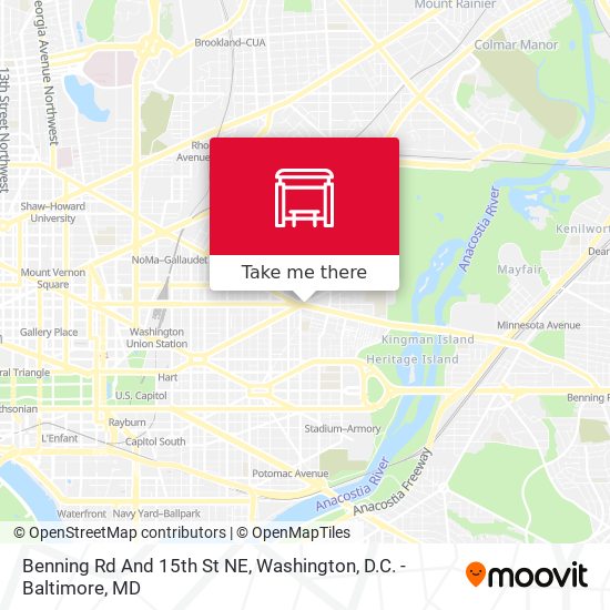 Benning Rd And 15th St NE map