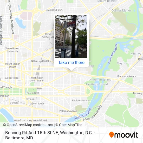 Benning Rd And 15th St NE map