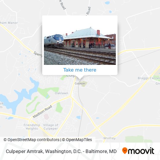 Mapa de Culpeper Amtrak
