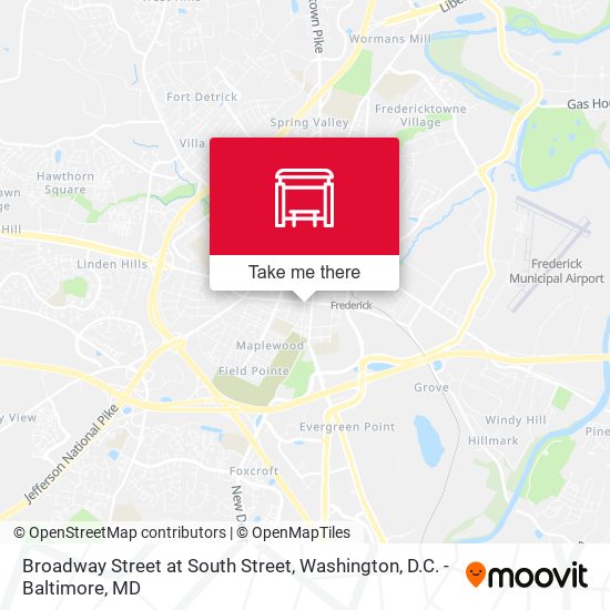 Broadway Street at South Street map