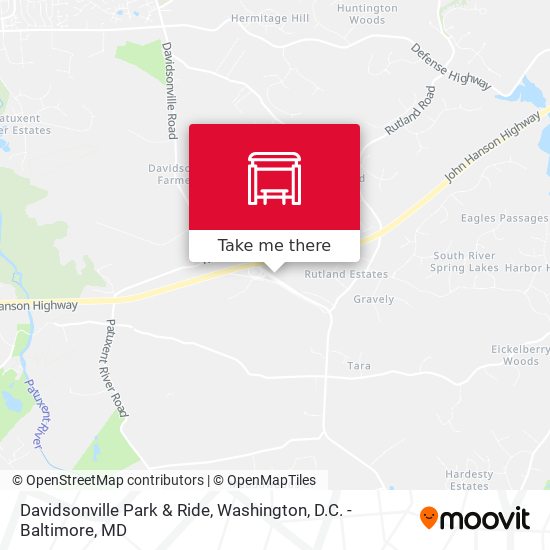 Davidsonville Park & Ride map