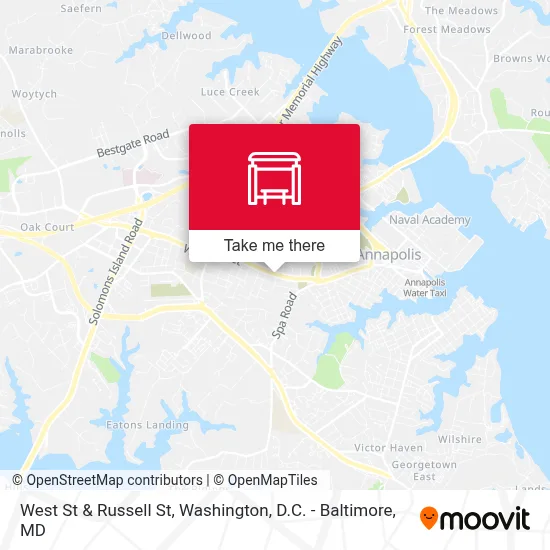 West St & Russell St map