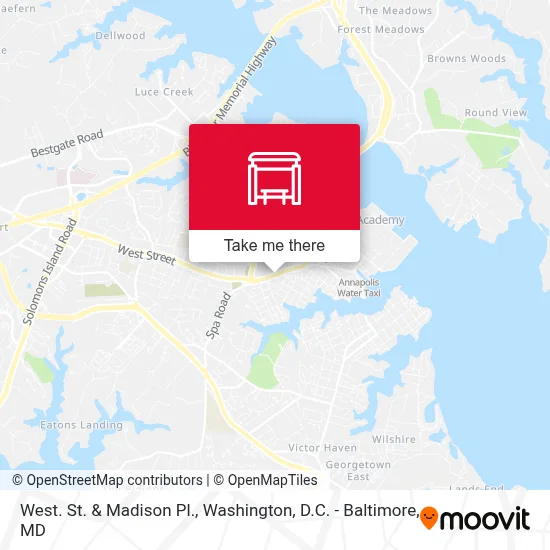 West. St. & Madison Pl. map