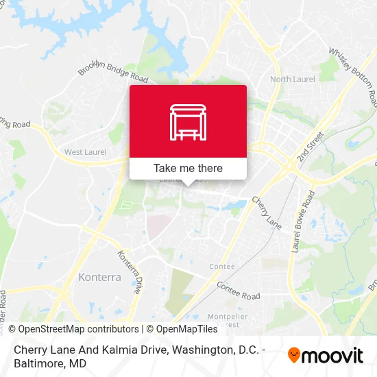 Cherry Lane And Kalmia Drive map