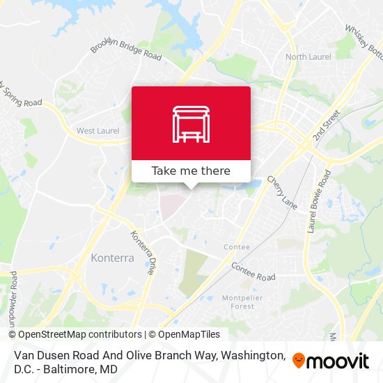 Mapa de Van Dusen Road And Olive Branch Way