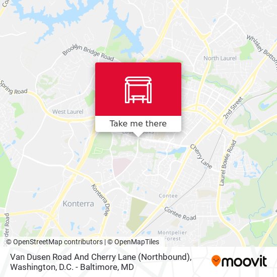 Van Dusen Road And Cherry Lane (Northbound) map