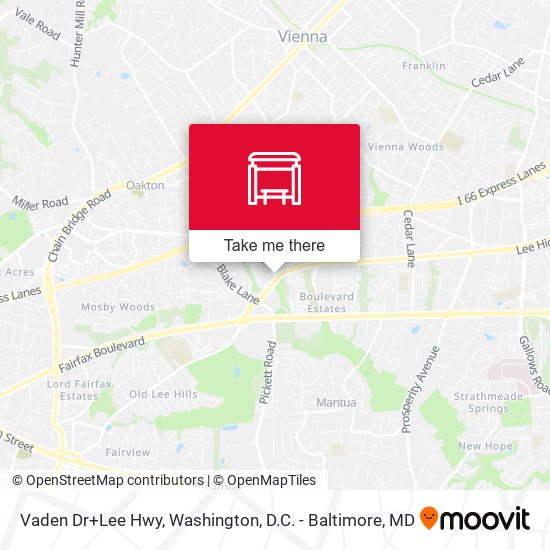 Mapa de Vaden Dr+Lee Hwy