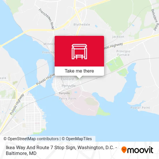 Ikea Way And Route 7 Stop Sign map