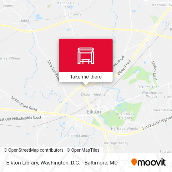 Elkton Library map