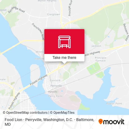 Food Lion - Perryville map