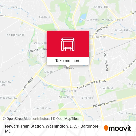 Newark Train Station map