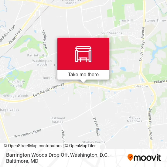 Barrington Woods Drop Off map