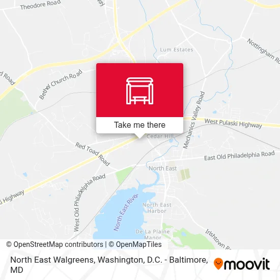 North East Walgreens map