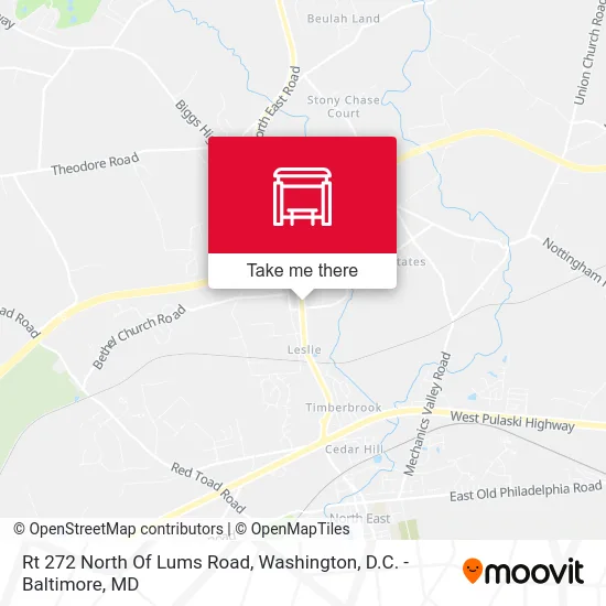 Rt 272 North Of Lums Road map