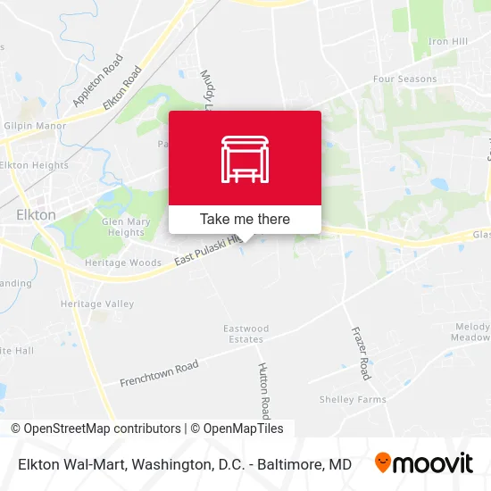 Elkton Wal-Mart map