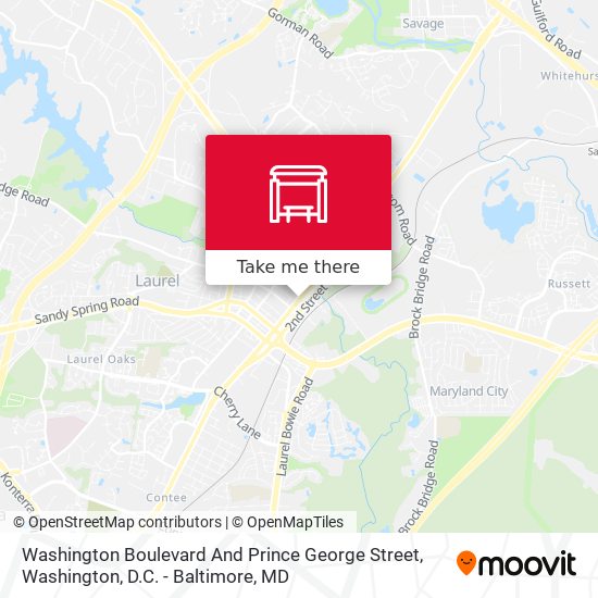 Washington Boulevard And Prince George Street map