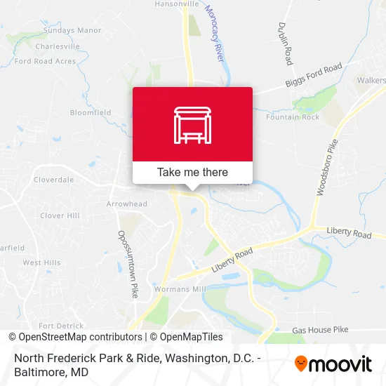Mapa de North Frederick Park & Ride