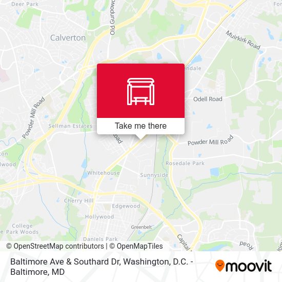 Mapa de Baltimore Ave & Southard Dr
