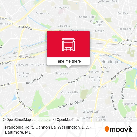 Franconia Rd @ Cannon La map