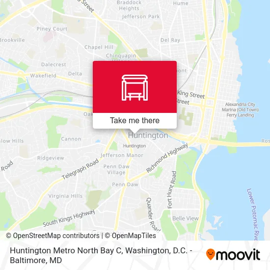 Mapa de Huntington Metro North Bay C