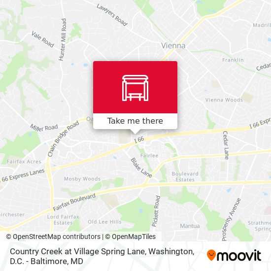 Country Creek at Village Spring Lane map