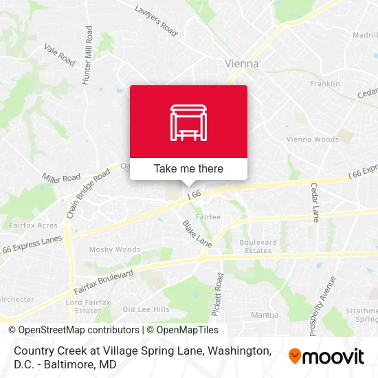 Country Creek at Village Spring Lane map