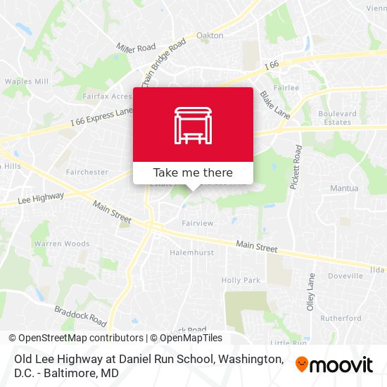 Old Lee Highway at Daniel Run School map