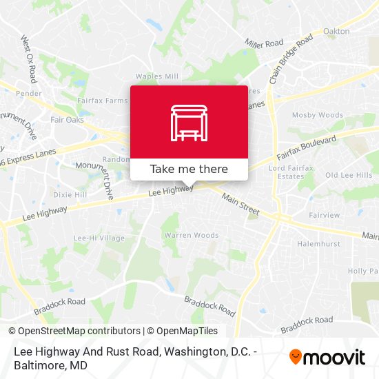Lee Highway And Rust Road map
