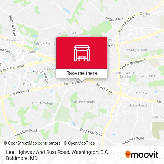 Lee Highway And Rust Road map