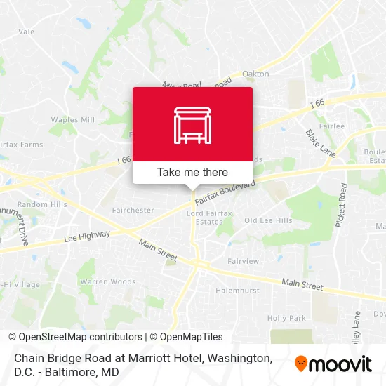 Chain Bridge Road at Marriott Hotel map