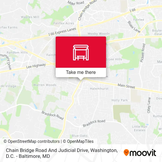 Chain Bridge Road And Judicial Drive map