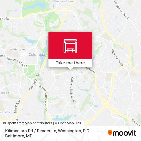 Kilimanjaro Rd / Reader Ln map