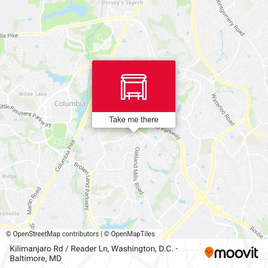 Kilimanjaro Rd / Reader Ln map