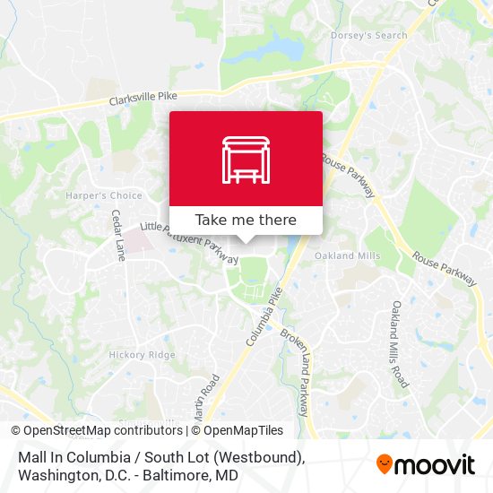 Mall In Columbia / South Lot (Westbound) map