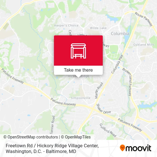 Freetown Rd / Hickory Ridge Village Center map