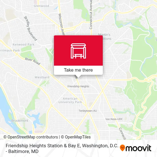 Friendship Heights Station & Bay E map