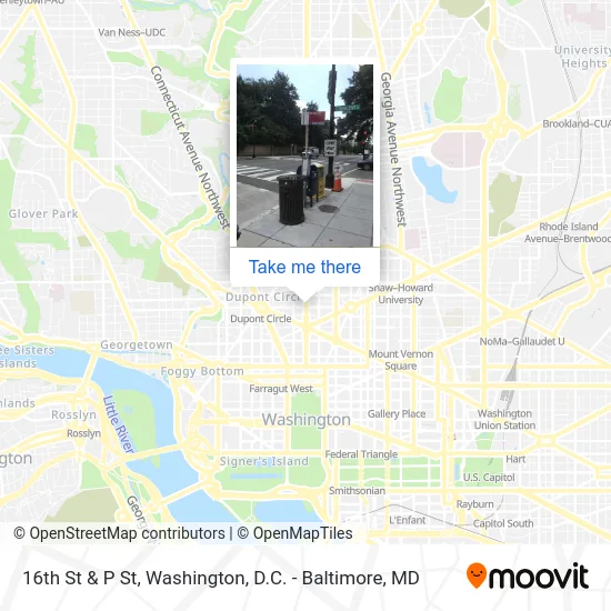 16th St & P St map