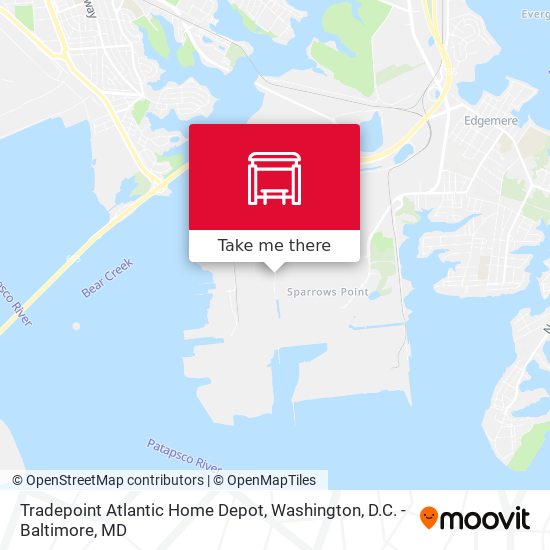 Mapa de Tradepoint Atlantic Home Depot