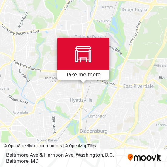 Mapa de Baltimore Ave & Harrison Ave