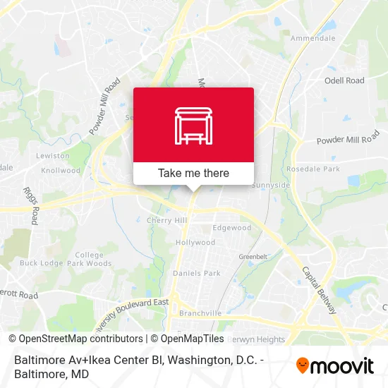 Baltimore Av+Ikea Center Bl map