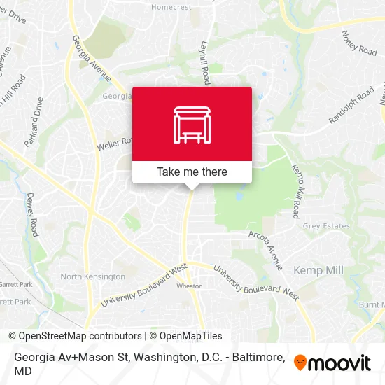Georgia Av+Mason St map