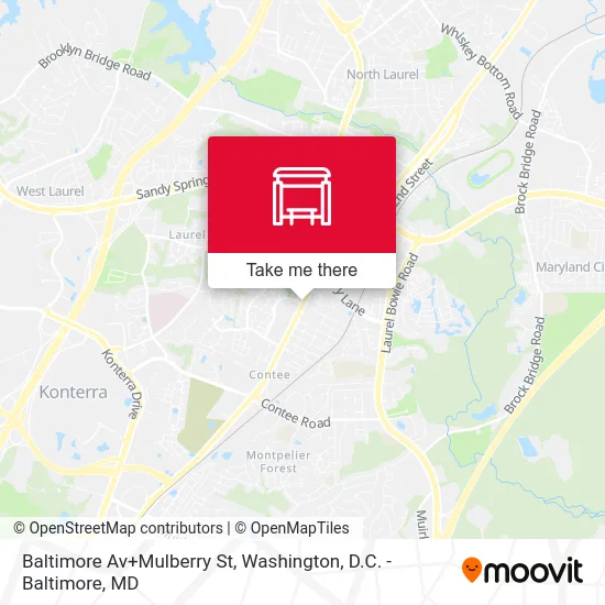 Baltimore Av+Mulberry St map