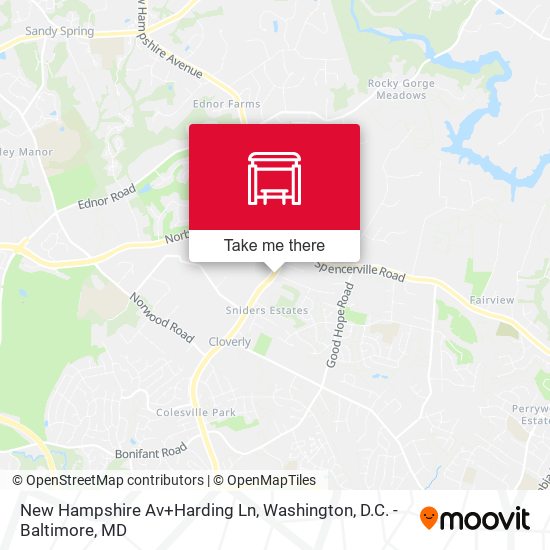 Mapa de New Hampshire Av+Harding Ln