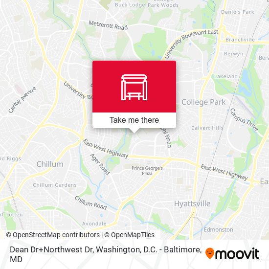 Dean Dr+Northwest Dr map