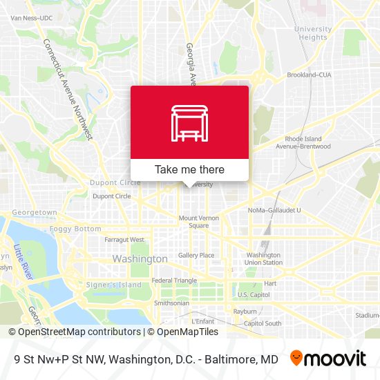 9 St Nw+P St NW map