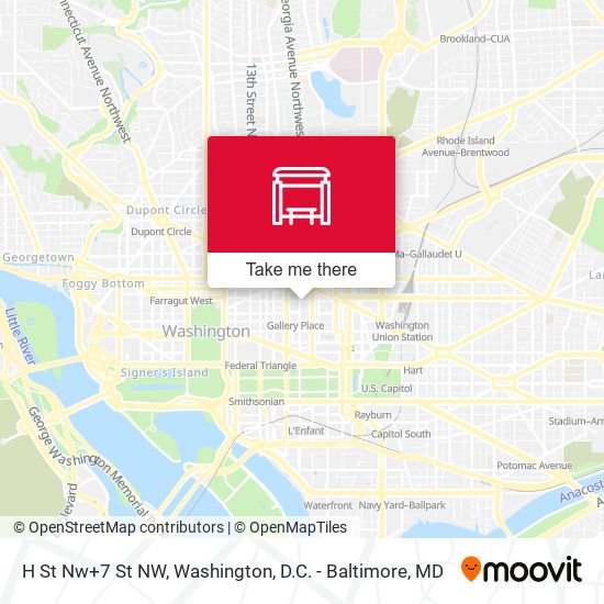H St Nw+7 St NW map