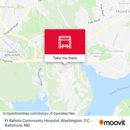 Ft Belvoir Community Hospital map