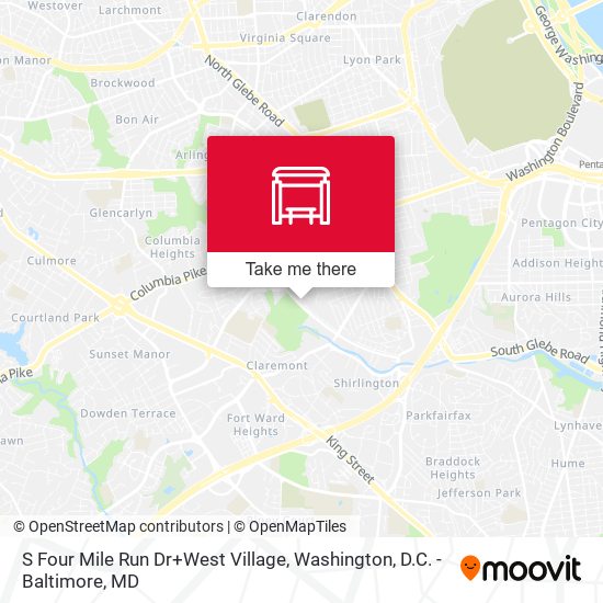 S Four Mile Run Dr+West Village map