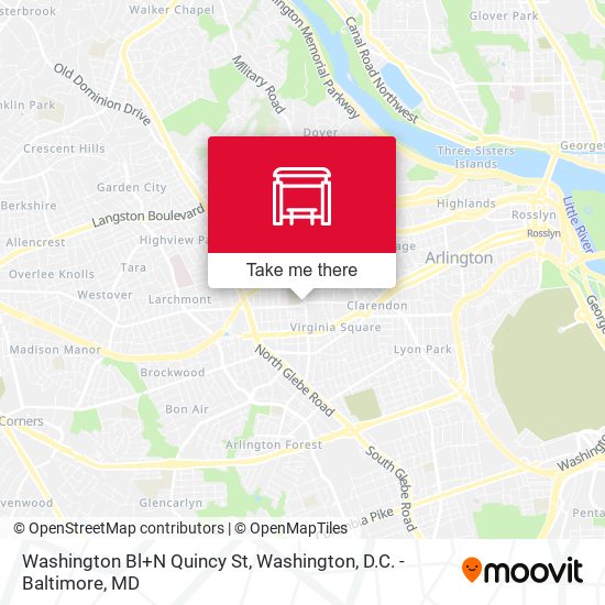 Washington Bl+N Quincy St map