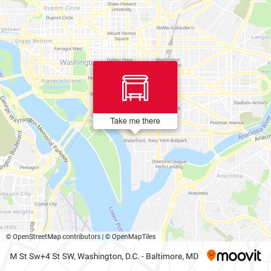 M St Sw+4 St SW map